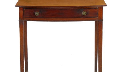 George III Mahogany Bow-Front Side Table