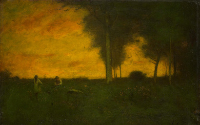George Inness (1825-1894) Twilight 20 1/4 x 30 1/8 in....