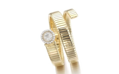 Gold and diamond lady's wristwatch, 'Serpenti', Bulgari