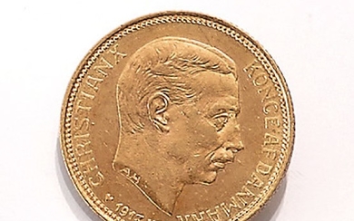 Gold coin, 20 kroner, Denmark, 1913 ,...