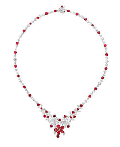 Graff: Ruby and Diamond 'Carissa' Necklace