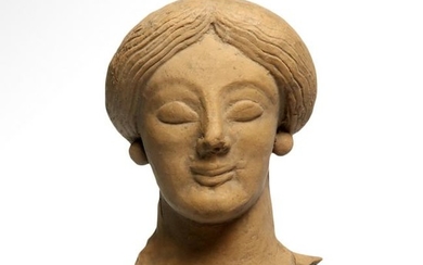 Greek Archaic Terracotta Head of a Lady, c. 600 - 500