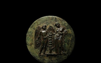 Greek Mirror with Aphrodite and Eros