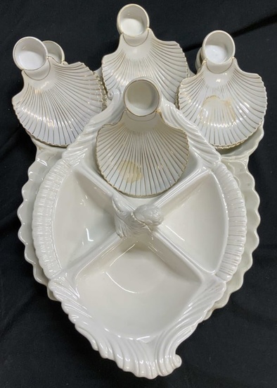 Group Lot White Ceramic Serving Tableware, Italy