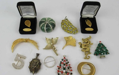 Group of Assorted Costume Brooches