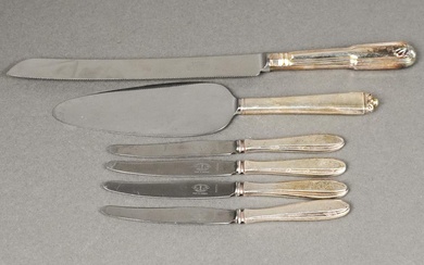Group of Sterling Silver and Silverplate Handle Flatware Articles