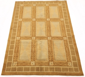 Hand-Knotted Mid-Century Modern Design Tibetan Carpet