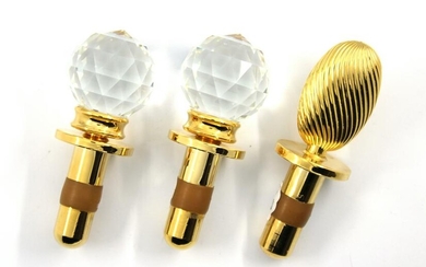 Hans Turnwald Crystal Bottle Stoppers, Group of 3