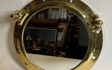Heavy Brass Ships Porthole Mirror