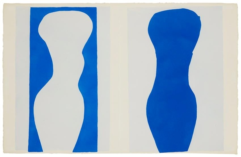 Henri Matisse (1869-1954), "Formes," Plate IX from "Jazz," 1947, Pochoir in colors on wove paper