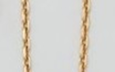 Important watch chain in yellow gold, decorated with...