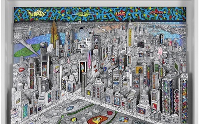 JOHANN PERATHONER (né en 1986) Street Art New York Technique mixte et collage sur papier...