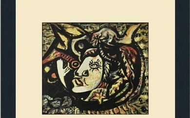 Jackson Pollock Mask Custom Framed Print