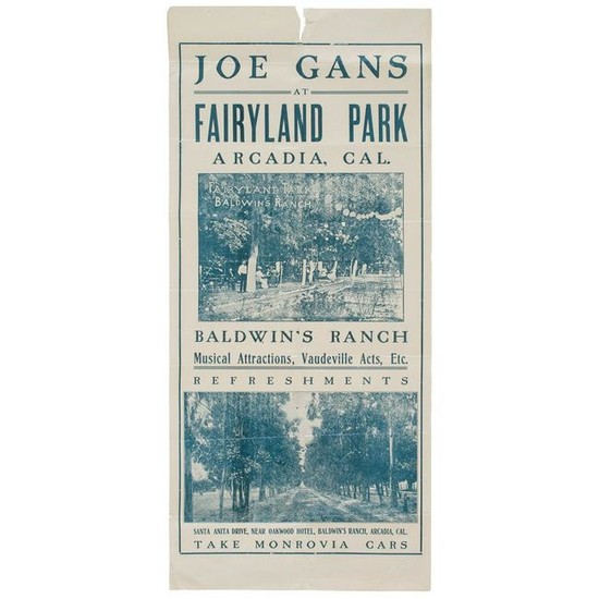 Joe Gans at Fairyland Park, California, ca 1907