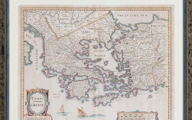 John Speed Map of Greece, c. 17th century, reissued by...