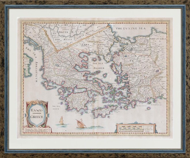 John Speed Map of Greece, c. 17th century, reissued by...