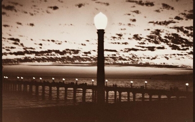 KARL STRUSS (1886-1981) Waterfront at sunset.
