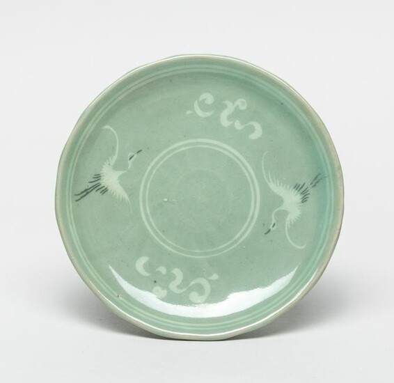 Korean Celadon Glazed Porcelain Plate