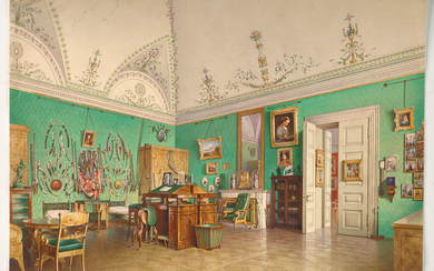 LUIGI PREMAZZI (MILAN 1814-1891 CONSTANTINOPLE), Intérieur du cabinet de travail du Grand-Duc Mikhaïl Nikolaïevitch à Saint-Pétersbourg