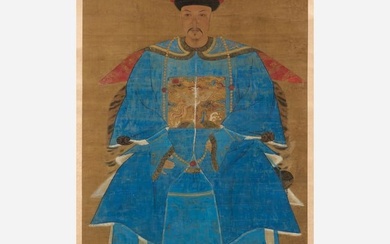 Large Chinese Ancestral Scroll Painting