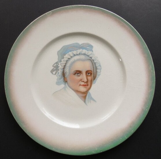 Large Martha Washington Porcelain Plate 1889 Knowles