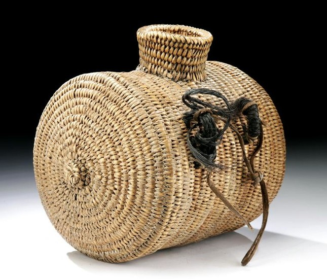 Late 19th C. Apache Wicker Water Basket
