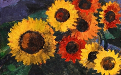 Leuchtende Sonnenblumen (Shining Sunflowers) | 《燦爛的向日葵》, Emil Nolde