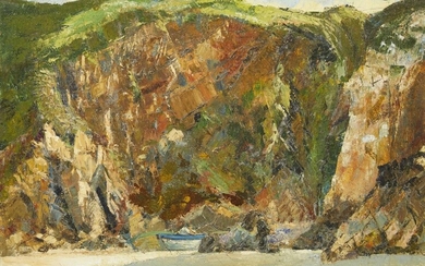 Lillian Holt, British 1898-1983- Coastal scene; oil on canvas, signed...