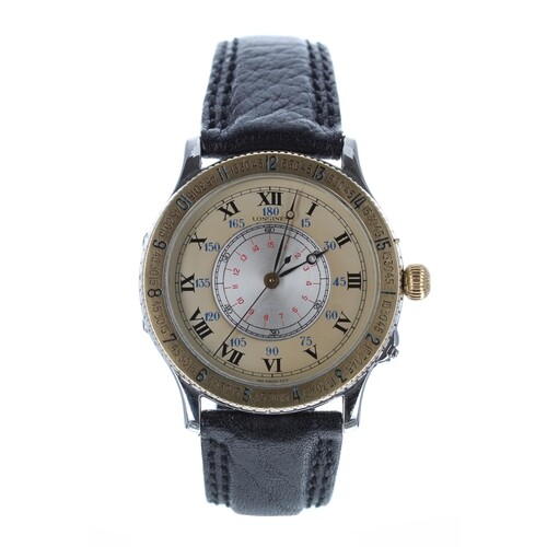Longines Lindburgh Hour Angle automatic stainless steel gent...