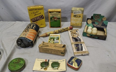 Lot 12 Antique Assorted Small Retail Products Great Adv