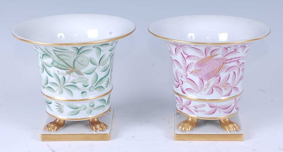 A pair of Herend porcelain vases