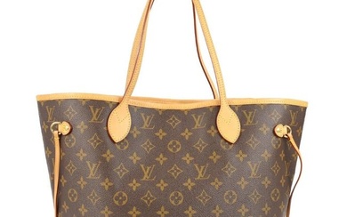 Louis Vuitton Monogram Neverfull MM Shoulder Tote Bag M40156 SA5008
