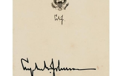 Lyndon B. Johnson Signed Bookplate