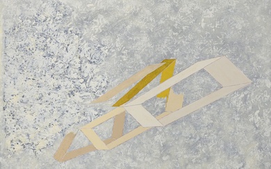 MARIO PADOVAN (Trieste 1927) Géométries, 1988 Technique mixte et acrylique sur toile avec cadre envahi,...