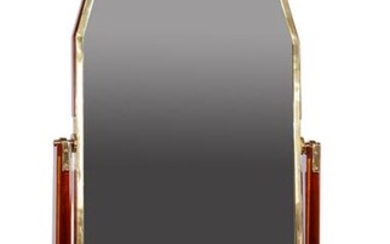 Mahogany and Brass Cheval Mirror
