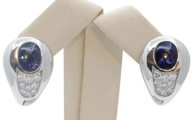 Mauboussin Vintage 18K White Gold Amethyst Diamonds Earrings