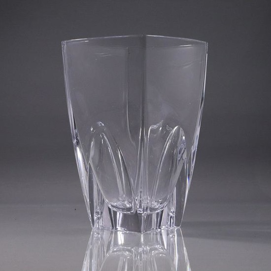 Mid-Century Modern Large Glass Crystal Vase