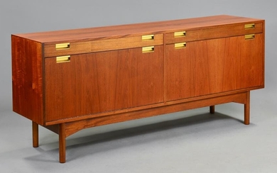 Mid Century Modern Sideboard with Brass Handles