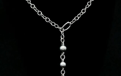 Mikimoto 8mm-12mm Pearl & 18K Necklace W/Diamonds