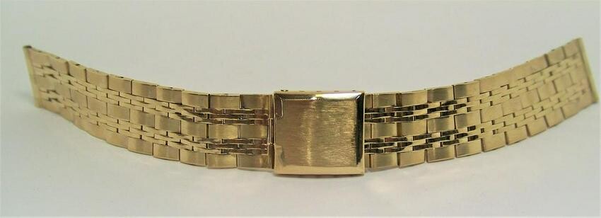 NOS Solid 14k Yellow GOLD Watch Bracelet 16 mm in