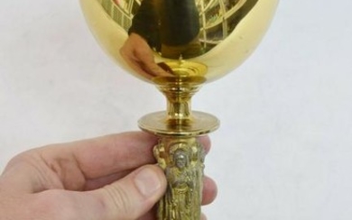 Nice Older Gold Plated 8" Holy Family Church Chalice