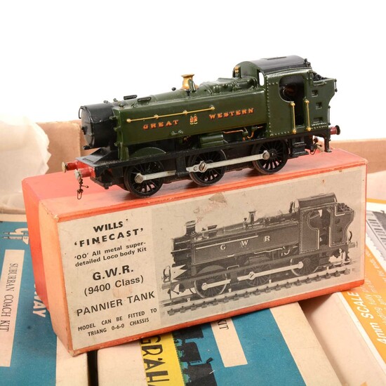 OO gauge model kits; including Wills 'Finecast' GWR 9400, (built and painted)