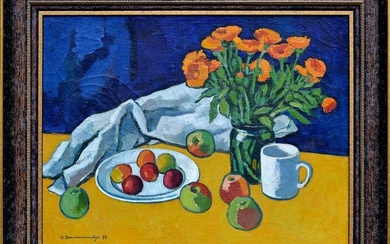Oil painting Still Life with Flowers Olgert Jaunarais
