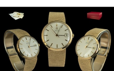 Omega - Automatic 9ct Gold Manual Wind Wrist Watch, Case and...