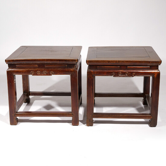 PAIR CHINESE LOW TABLES