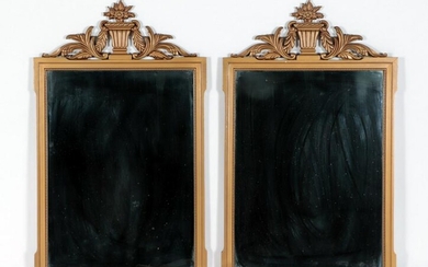 PAIR OF CARVED AND PAINTED MIRRORS CIRCA 1960