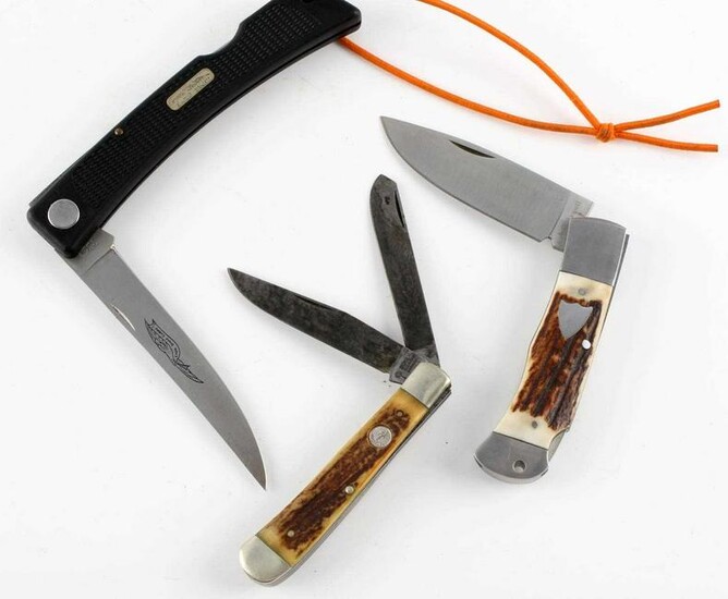 POCKET KNIFE LOT OF 3 AG RUSSELL EAGLE BRAND ETC