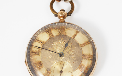 POCKET WATCH, 14k gold, late 19th century.
