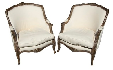 PR LOUIS XV STYLE BERGERE CHAIRS