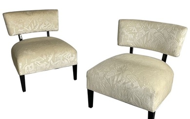 Pair Mid-Century Modern Organic Form Harvey Probber Style Lounge / Slipper Chair